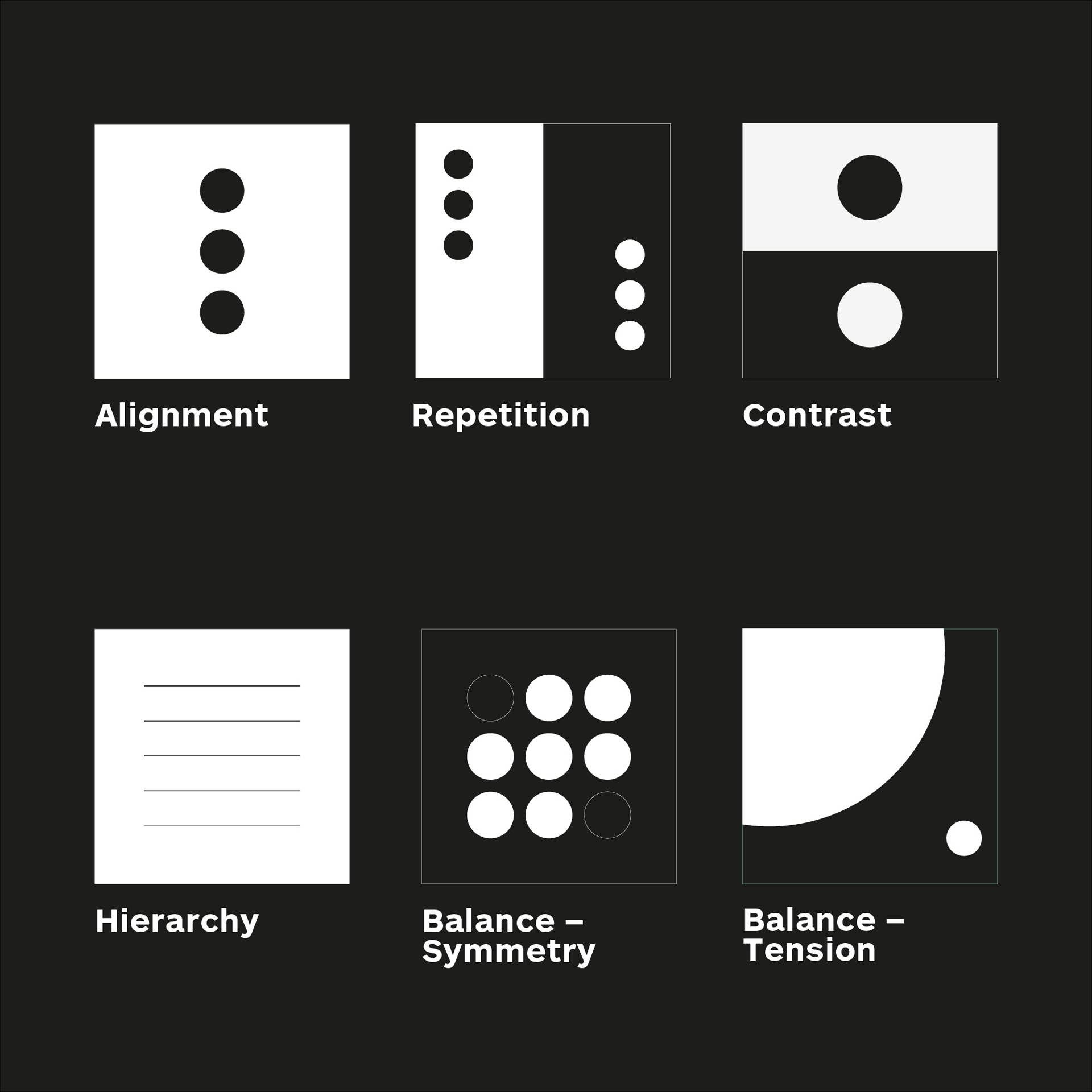 Illustration of graphic design principles