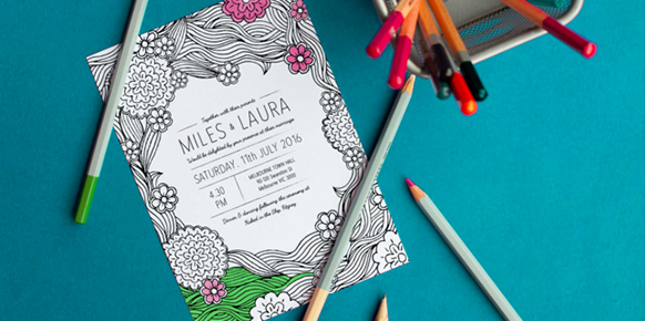 Thumbnail for: Colour Me In—Wedding Invitation Design Challenge