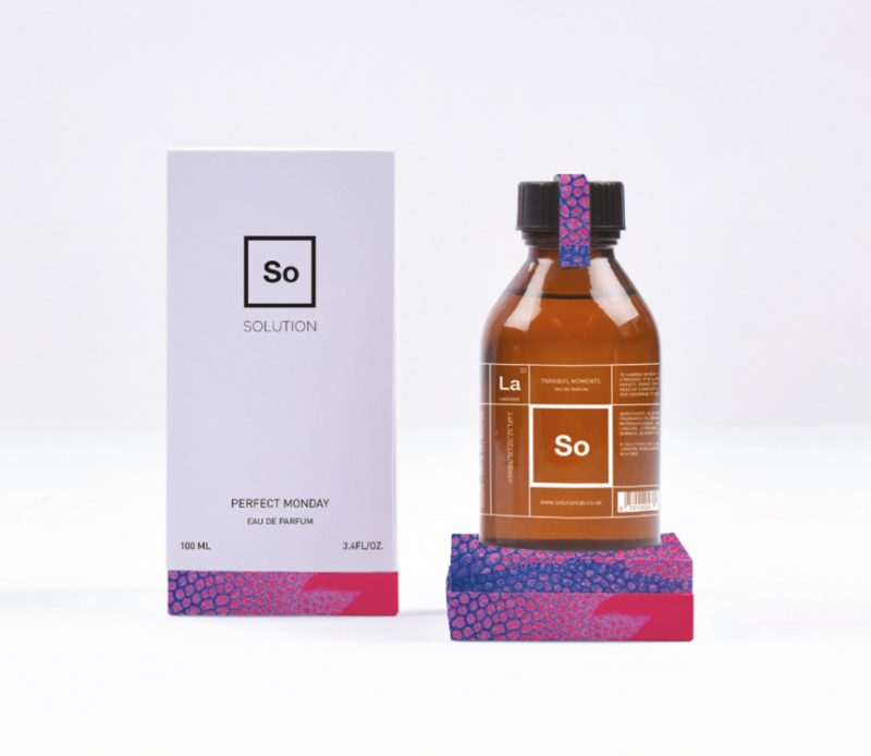 Example of packaging design for a perfume bottle