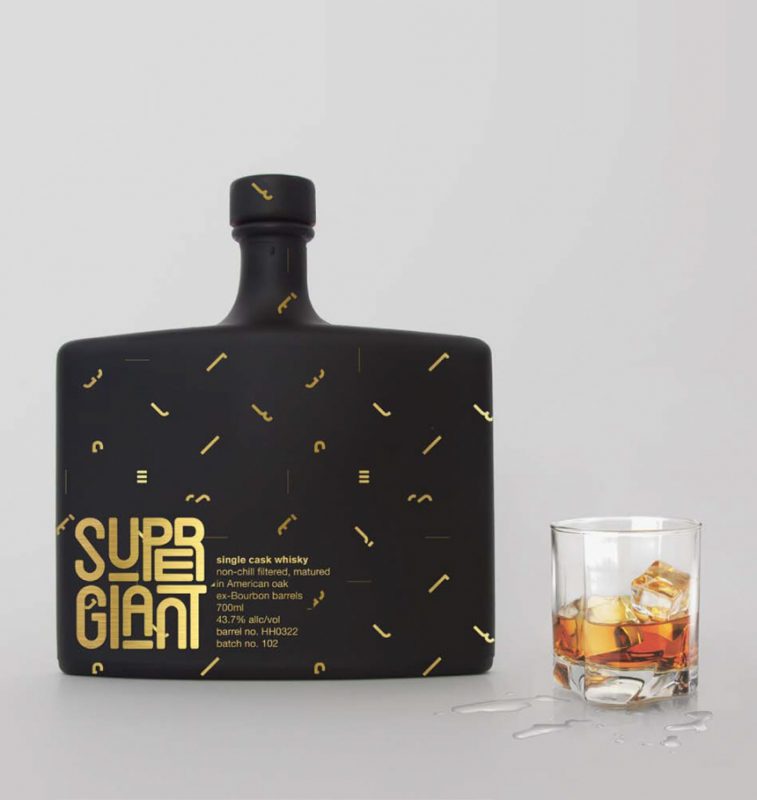 Whiskey packaging design created by Shillington Education student