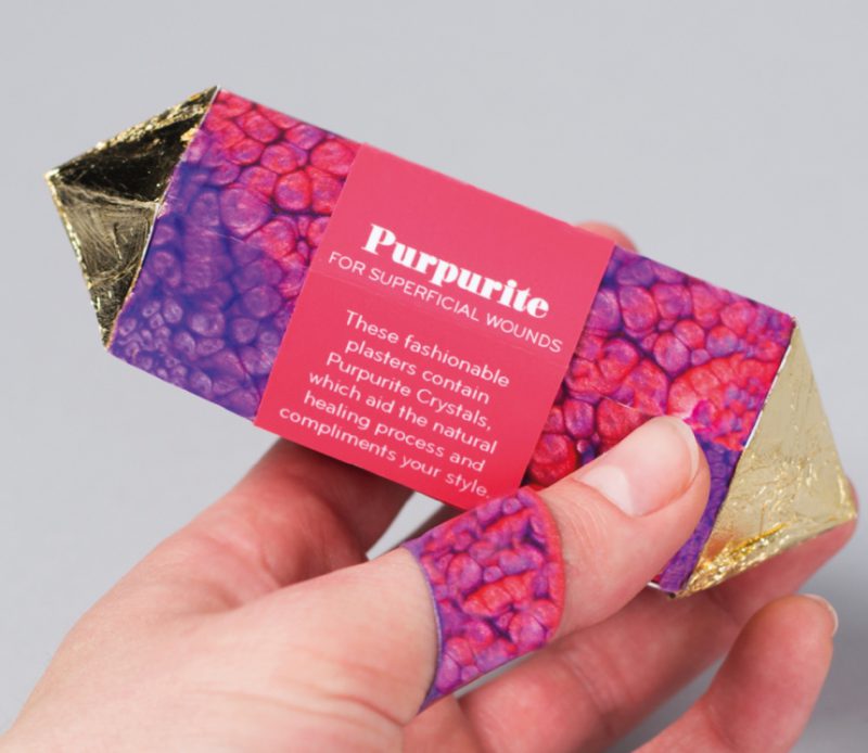 Packaging design example for crystal based skin treatment