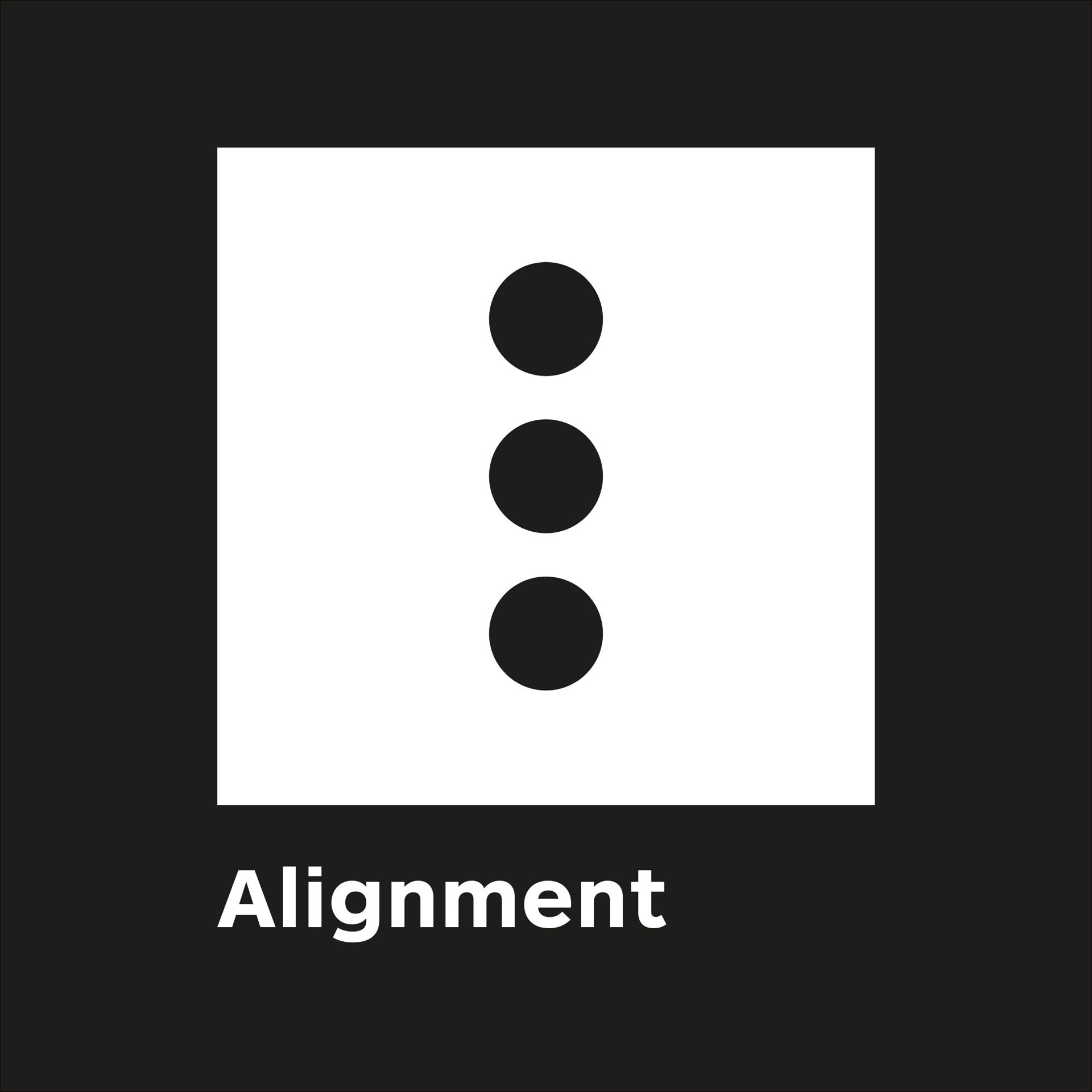 Illustration of the alignment principle in graphic design