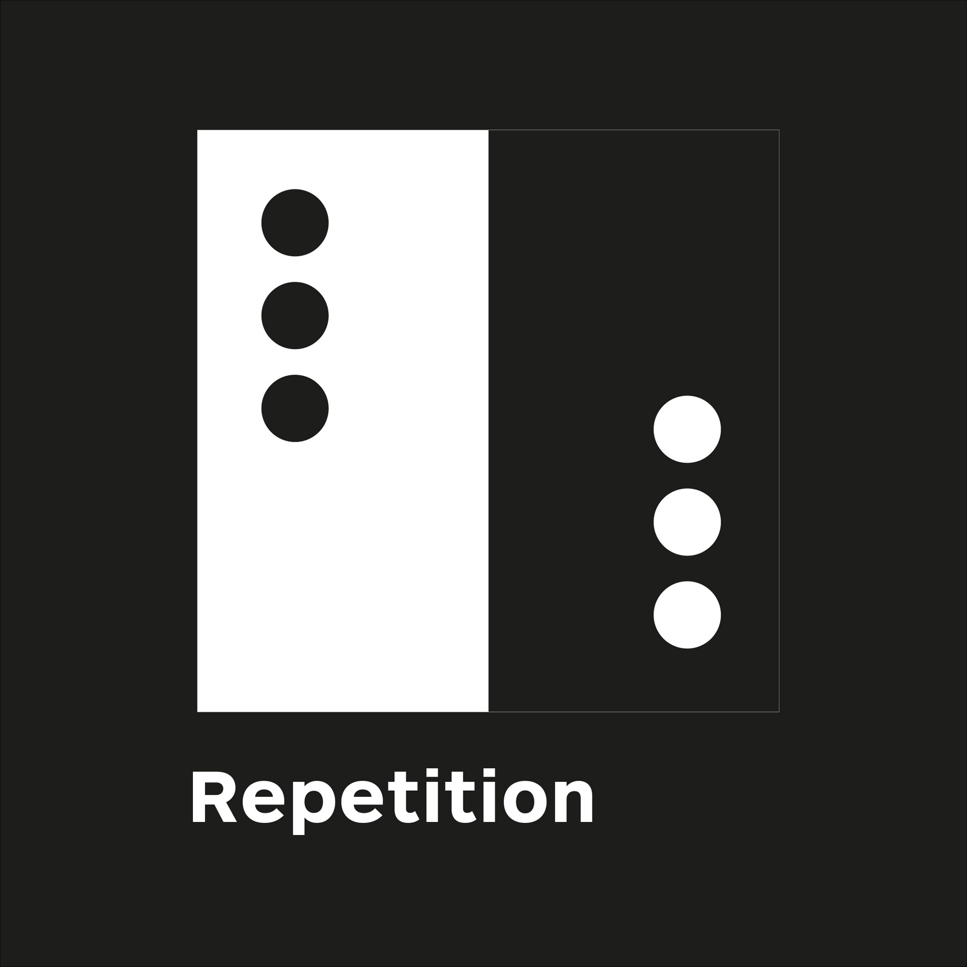 Illustration of the repetition principle in graphic design