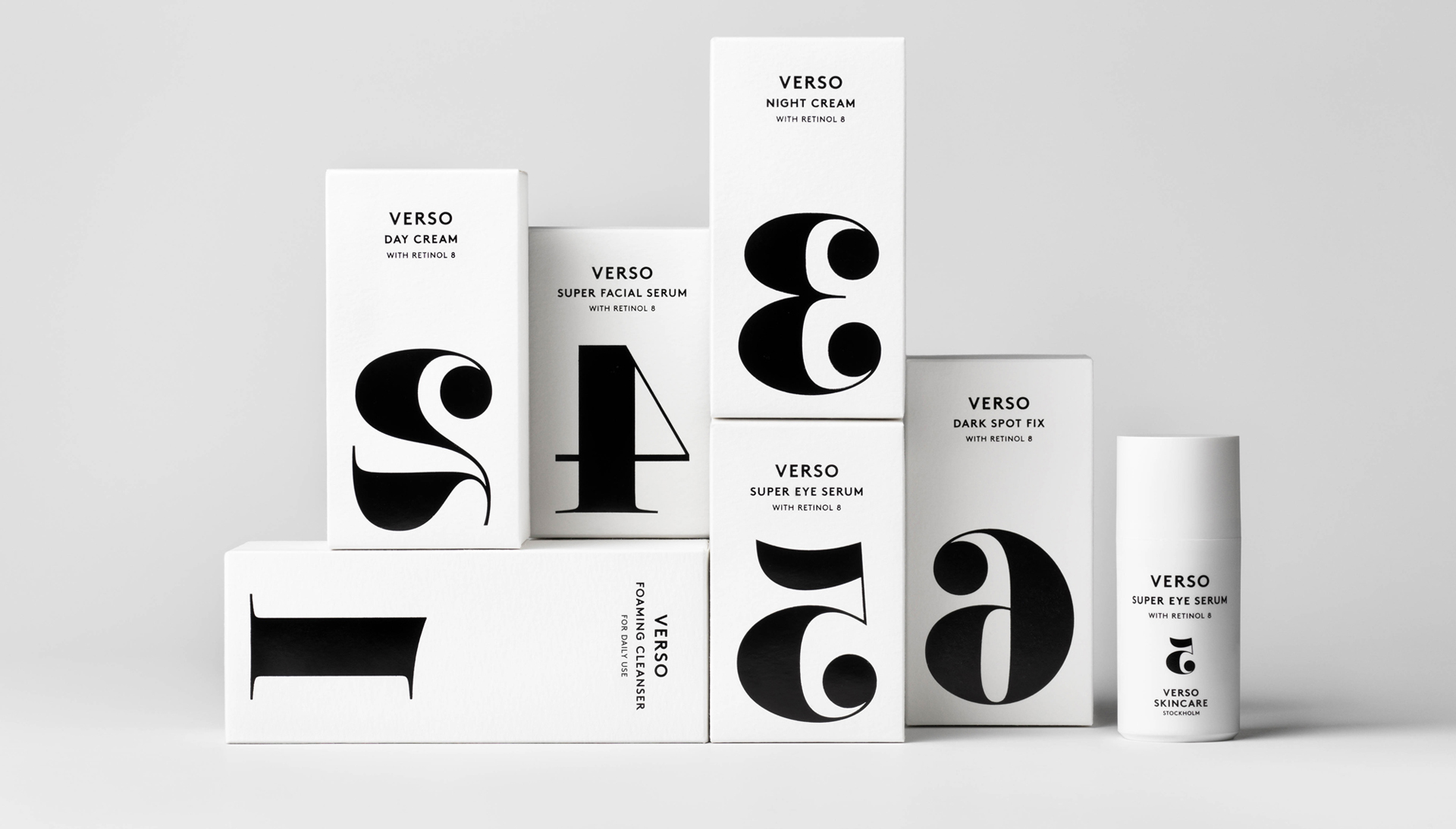 Packaging showing contrast in graphic design