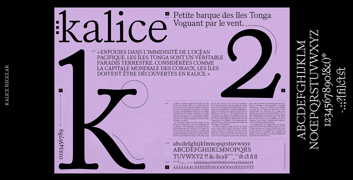 Kalice typeface design
