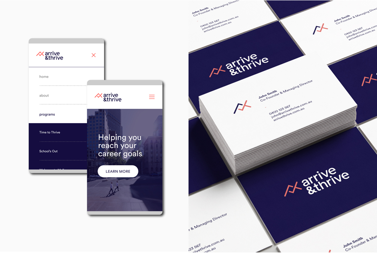arrive and thrive brand identity