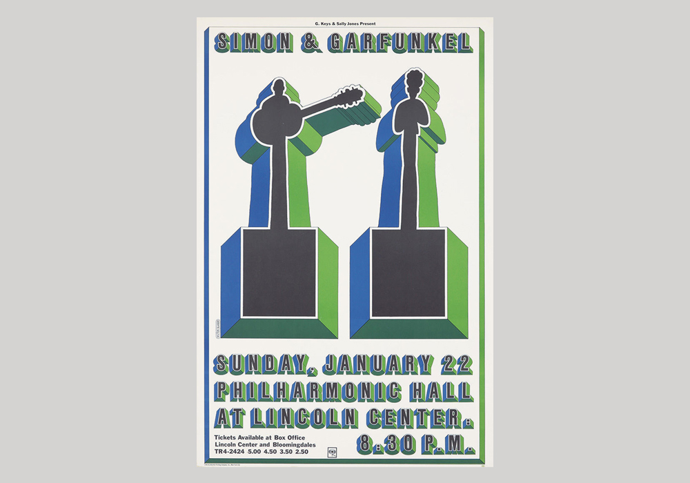 Simon & Garfunkel at Philharmonic Hall poster (USA, 1967)