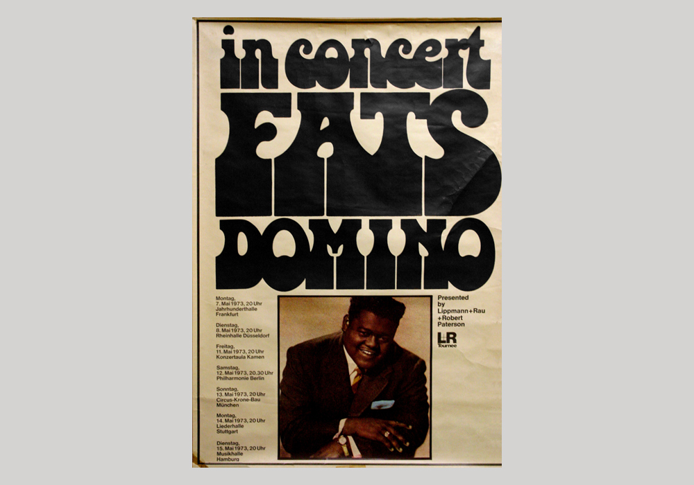 Fats Domino tour poster (USA, 1973)