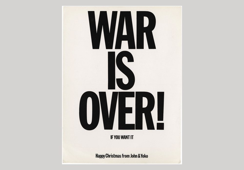 War Is Over! (If You Want It) by Yoko Ono & John Lennon postcard (UK, 1969)