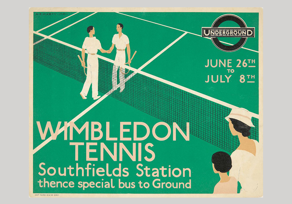 London Underground Wimbledon Tennis advert (UK, 1933)