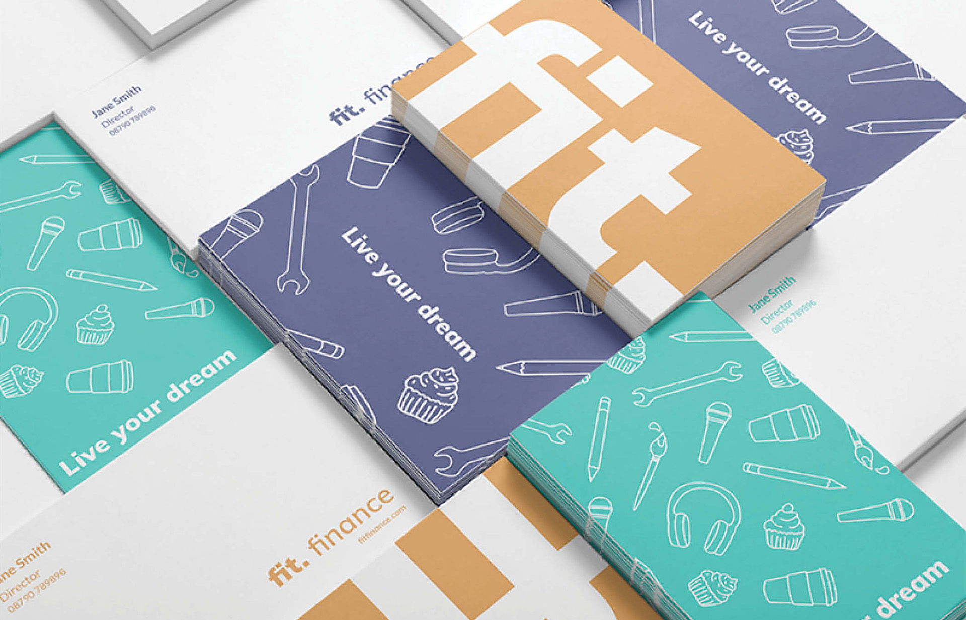 Fit design campaign business cards