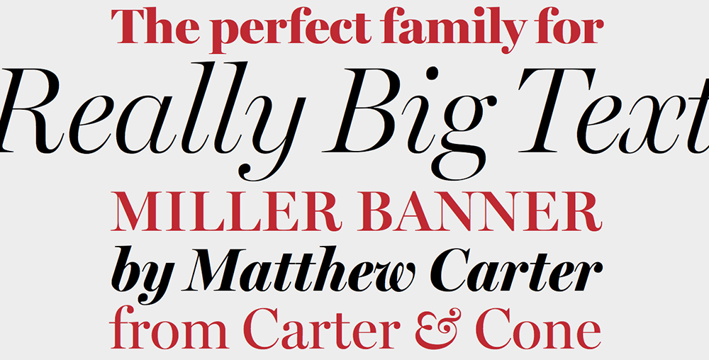 Top 20 Fonts: Miller Banner