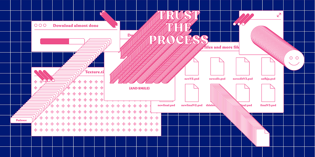 Trust the process enjoy the journey Stock Illustration